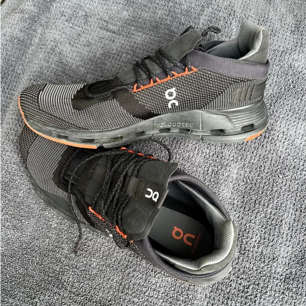 On Cloud Nova Running Black Flame 26.98127, Men's size M12
